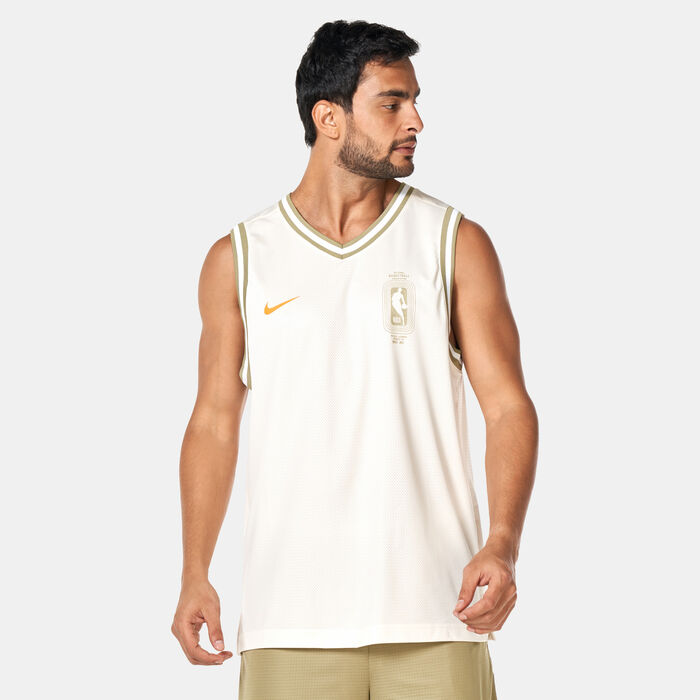Nike Mne's NBA Dri-FIT DNA Basketball Jersey Ivory image number 0