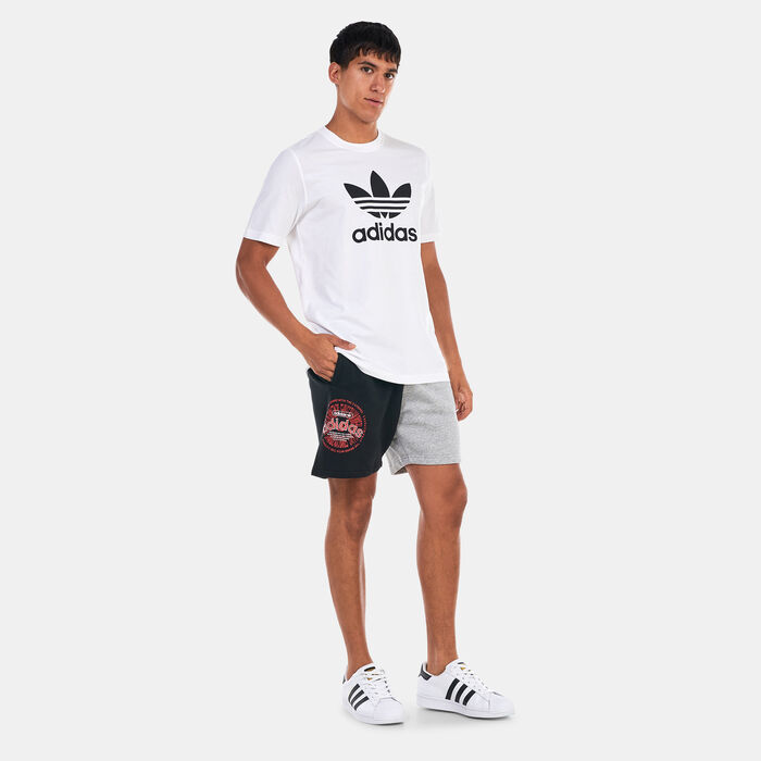 adidas Originals Men's Blocked Fleece Shorts Grey image number 2
