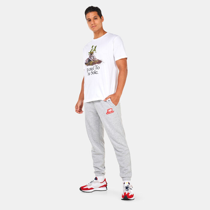 New Balance Men's NB Essentials Stacked Rubber Pack Sweatpants Grey image number 2