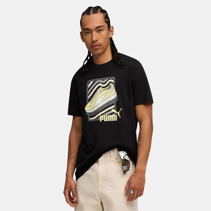 PUMA Men's Graphic Sneaker T-Shirt Black image number 0