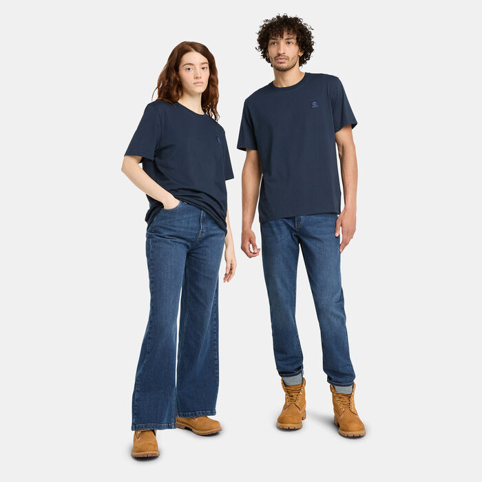 Timberland Men's Woven Badge T-Shirt Blue image number 2