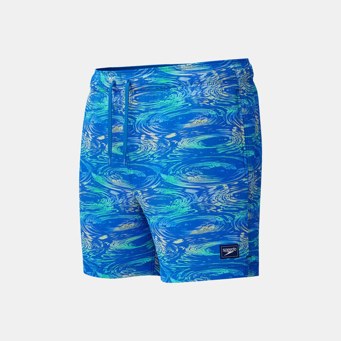 Speedo Men's Print Redondo Edge Volley Swimming Trunks Blue image number 3