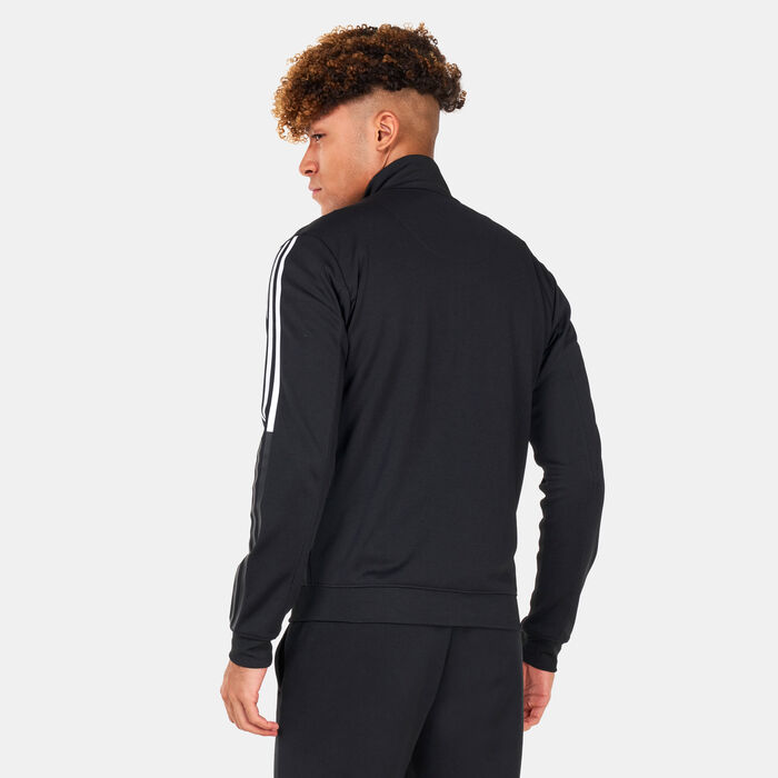 adidas Men's 3-Stripes Fitted Track Jacket Black image number 1