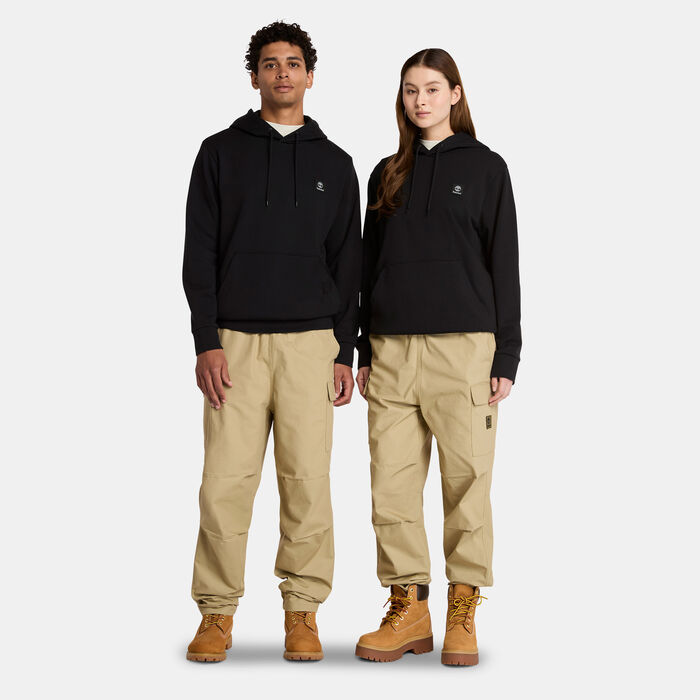 Timberland Men's Woven Badge Hoodie Black image number 2