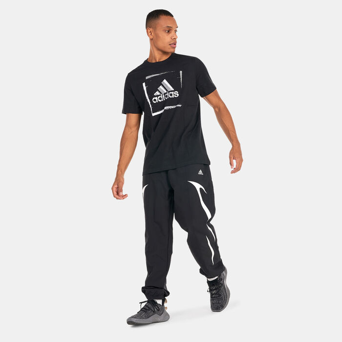 adidas Men's Two-Tone Stencil Graphic T-Shirt Black image number 2