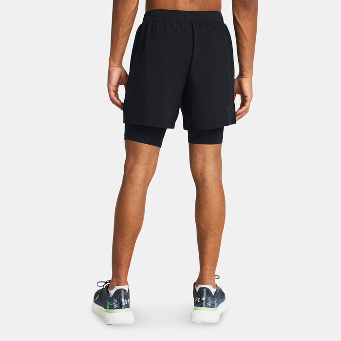 Under Armour Men's Launch 2-in-1 Running Shorts Black image number 1