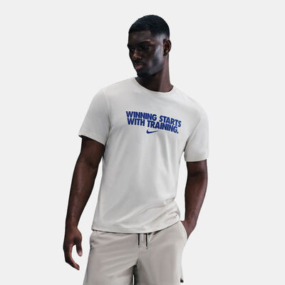 Nike Men's Dri-FIT Winning Training T-Shirt Ivory