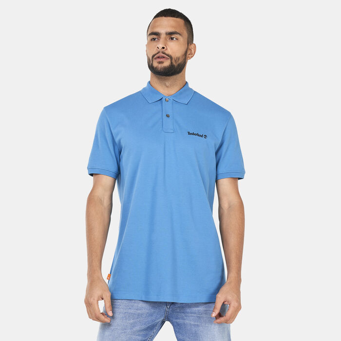 Timberland Men's Small Logo Polo Shirt Blue image number 0