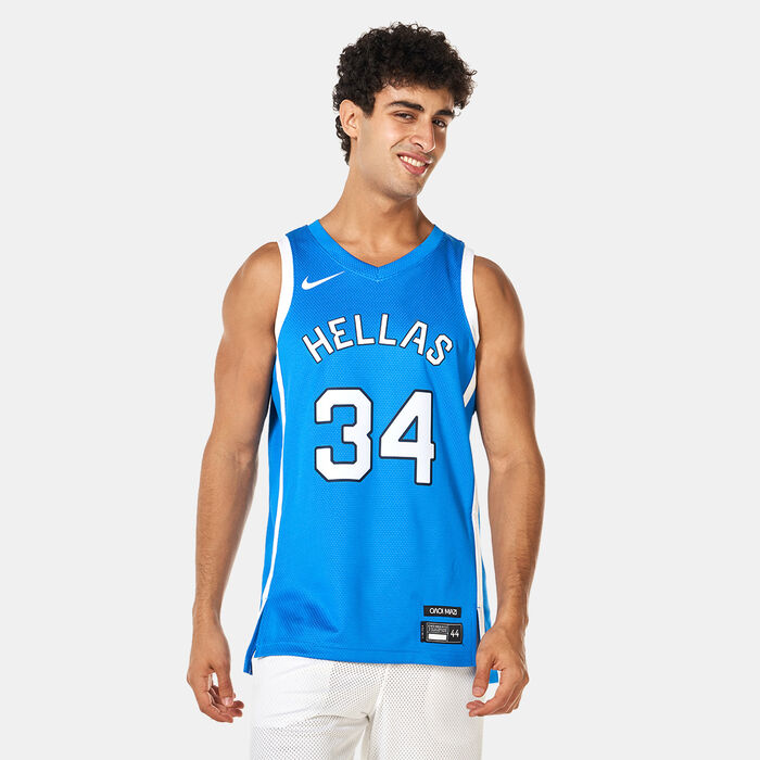 Nike Men's Greece (Road) Giannis Antetokounmpo Limited Basketball Jersey Blue image number 0