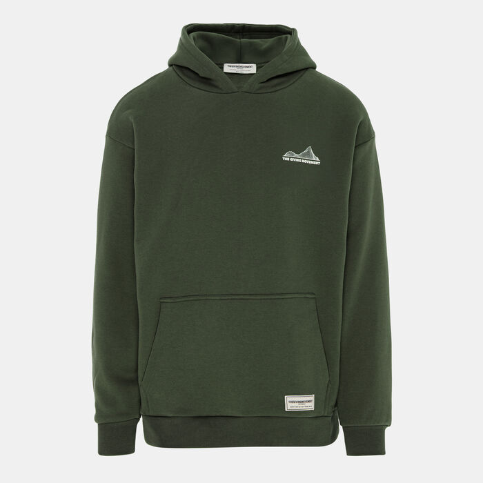 The Giving Movement Men's Map Print Hoodie Beige image number 0