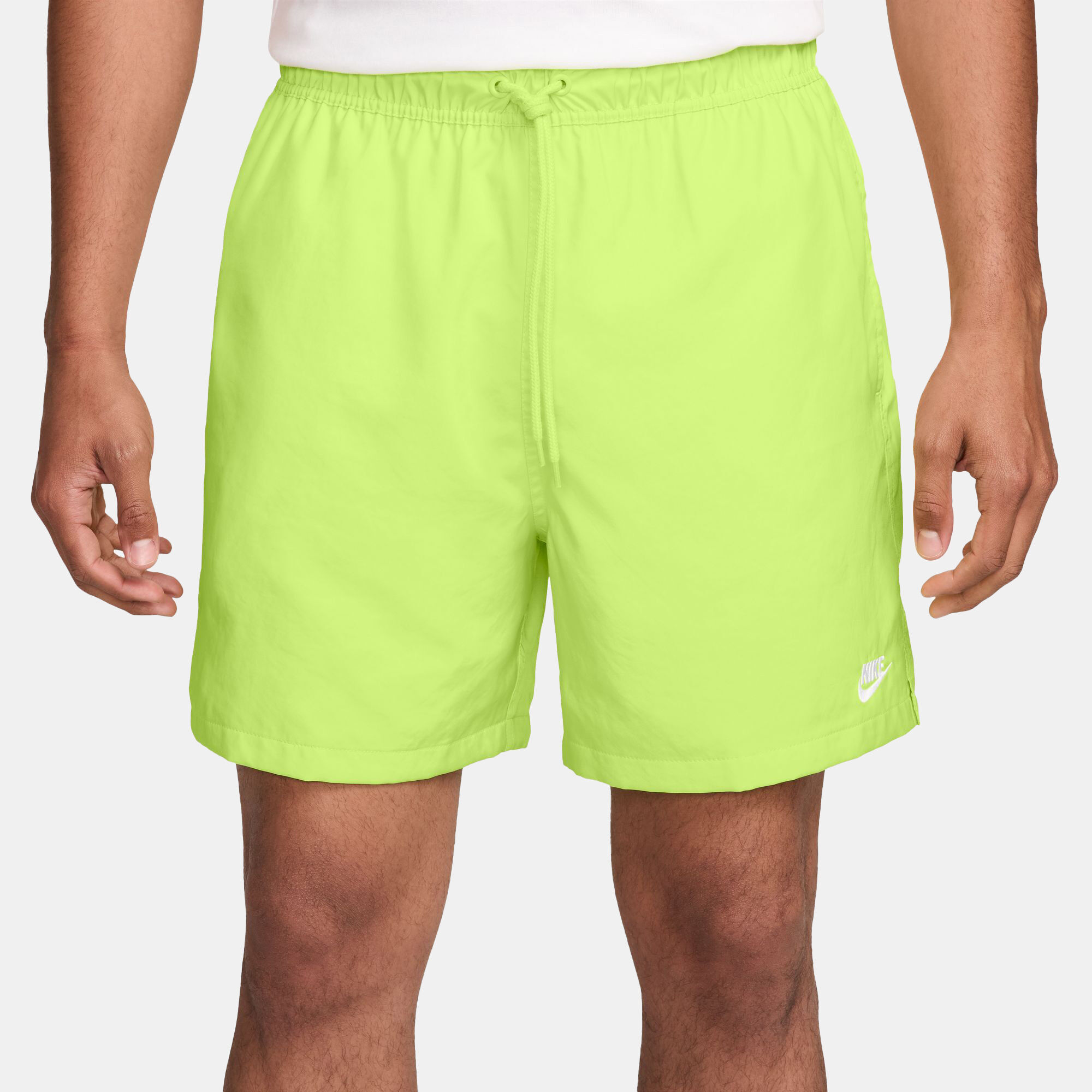 yellow woven nike shorts