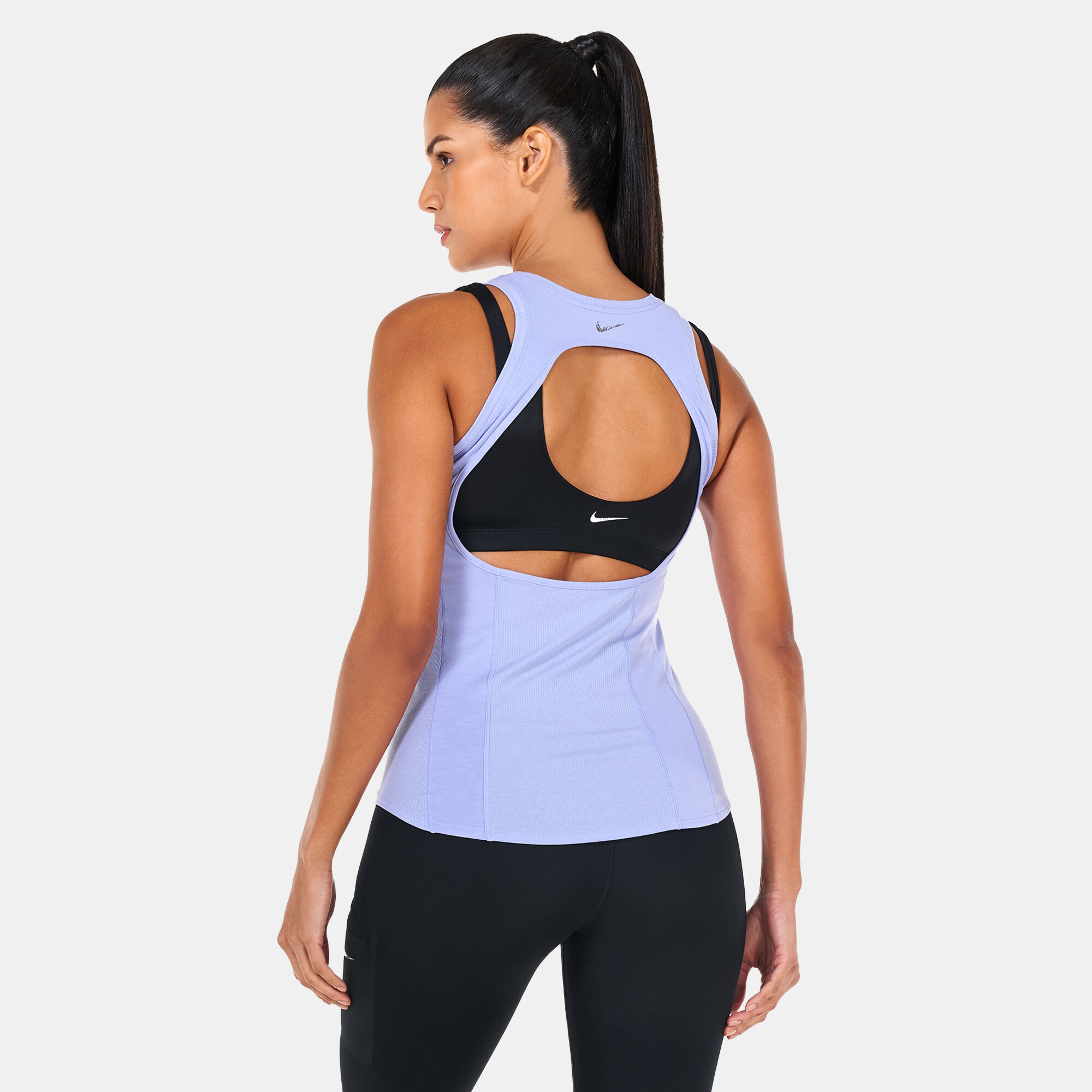 nike yoga luxe rib tank