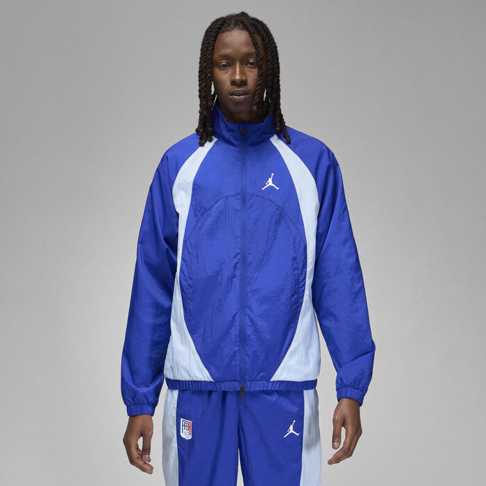 Jordan Men's JAM x Fédération Française de Basketball Sport Warm-Up Jacket Blue image number 0