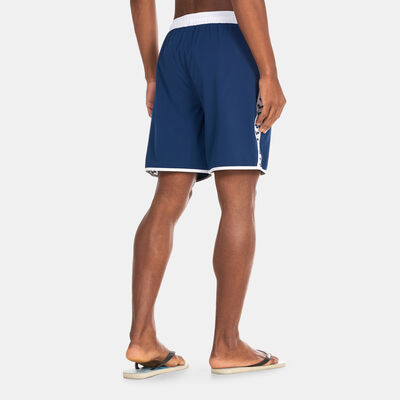 Arena Men's Team Stripe Bermuda Swimming Shorts Blue