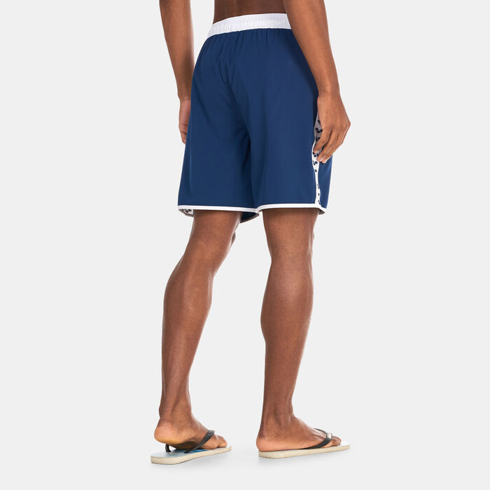 Arena Men's Team Stripe Bermuda Swimming Shorts Blue image number 1