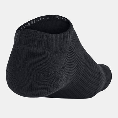 Under Armour Training Cotton No-Show Socks (3 Pairs) Black