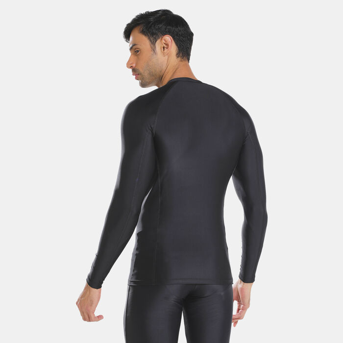 Speedo Men's Long Sleeve Rashguard Black image number 1