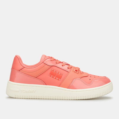 Tommy Hilfiger Women's Retro Basketball Glossy Shoe Pink