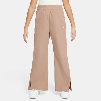 Nike Kids' Sportswear Wide-Leg Pants Brown