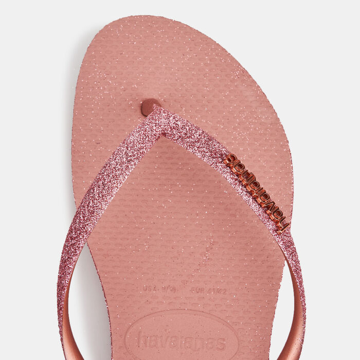 Havaianas Women's Slim Sparkle II Flip Flops Pink image number 2