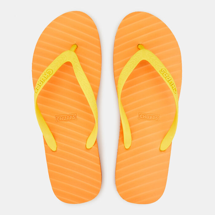 Chupps Men's Banana Leaf Flip Flops Orange image number 0