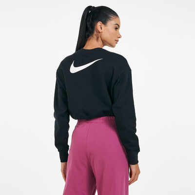 Nike Swoosh Crew Neck Cropped Sweatshirt