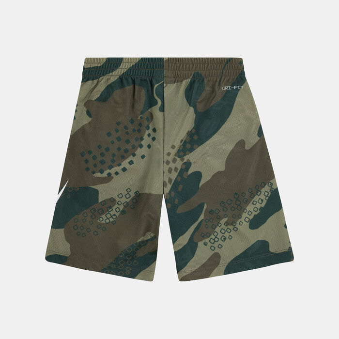 Nike Kids' Dri-FIT Club Camo Shorts Green image number 1