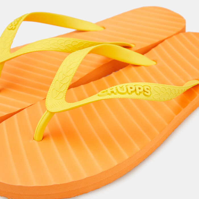 Chupps Men's Banana Leaf Flip Flops Orange image number 2