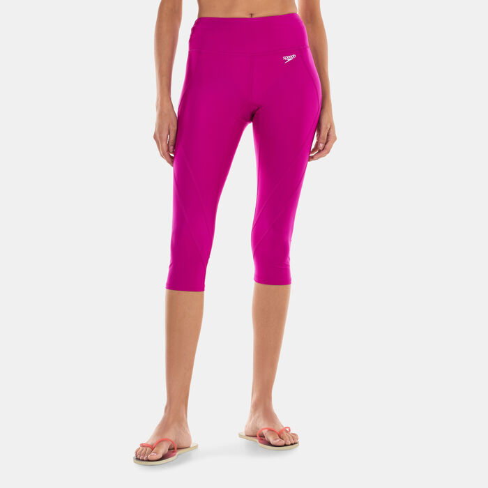 Speedo Women's 3/4 Swimming Leggings Purple image number 0