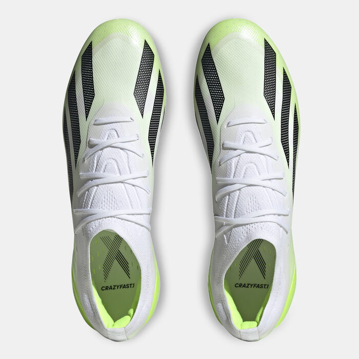 adidas Men's X CRAZYFAST.1 Firm Ground Football Shoe Green image number 1