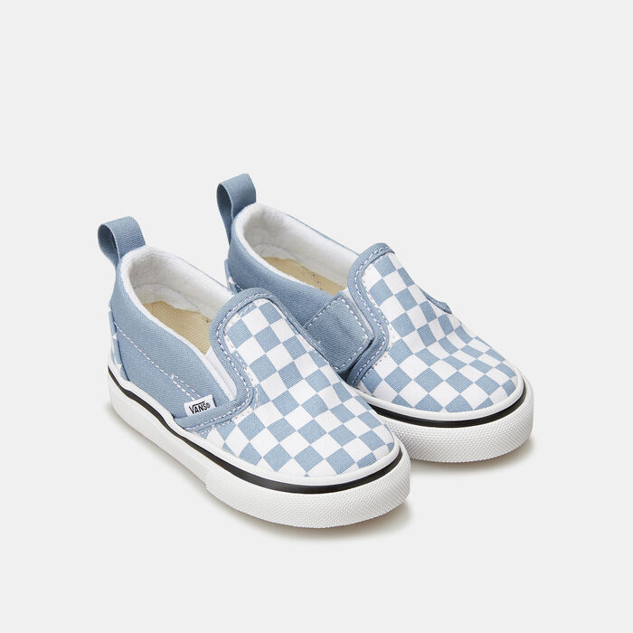 Vans Kids' Checkerboard Slip-On V Shoe (Toddler) Blue image number 1