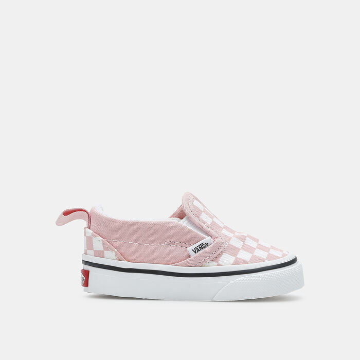 Vans Kids' Checkerboard Slip-On Velcro Unisex Shoe Pink image number 0