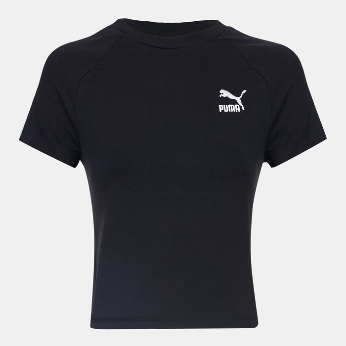 Puma Classics T7 Cropped Tank Cotton Black Shirt For Women, Size S price in  UAE,  UAE