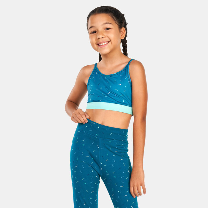 Nike Kids' One Logo Print Sports Bra Blue image number 0