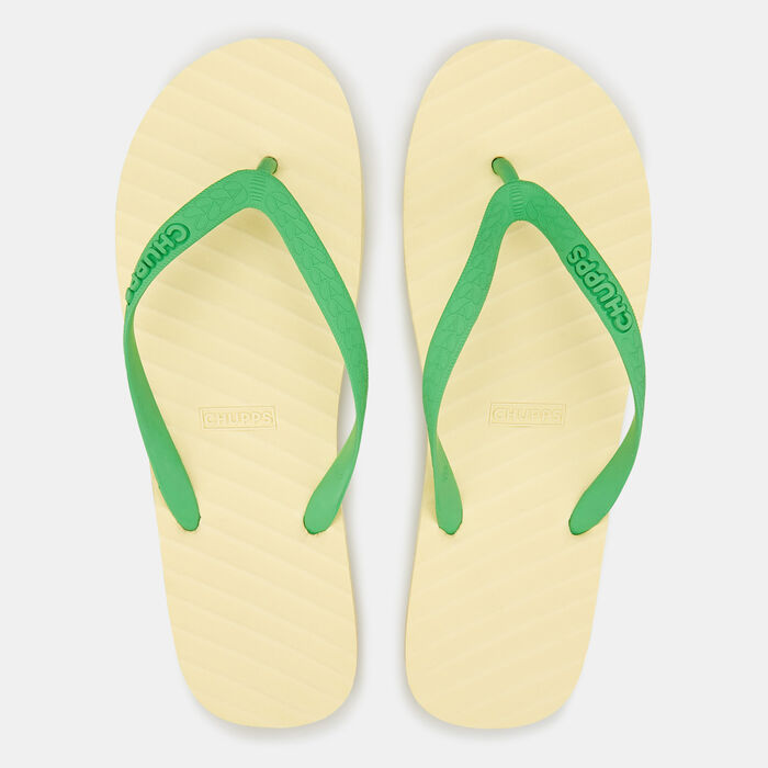 Chupps Men's Banana Leaf Flip Flops Green image number 0