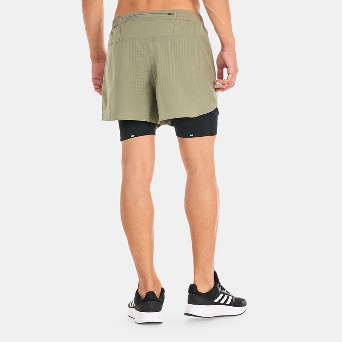 adidas Men's Designed 4 Running 2-In-1 Shorts Brown image number 1