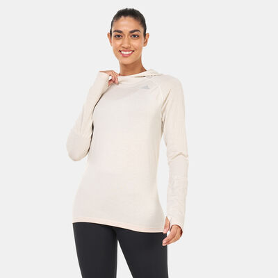 adidas Women's X-City Running Knit Long Sleeve Sweatshirt Grey