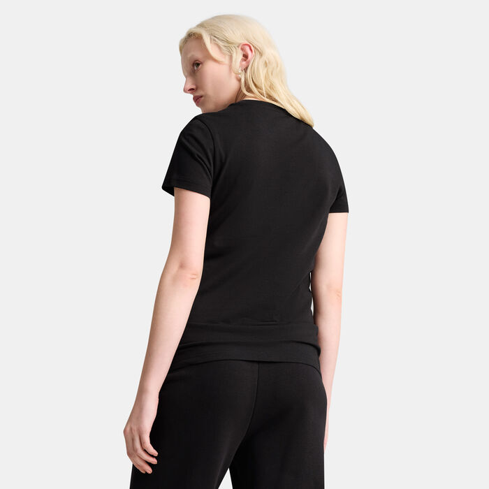 PUMA Women's Essentials Metallic T-Shirt Black image number 1