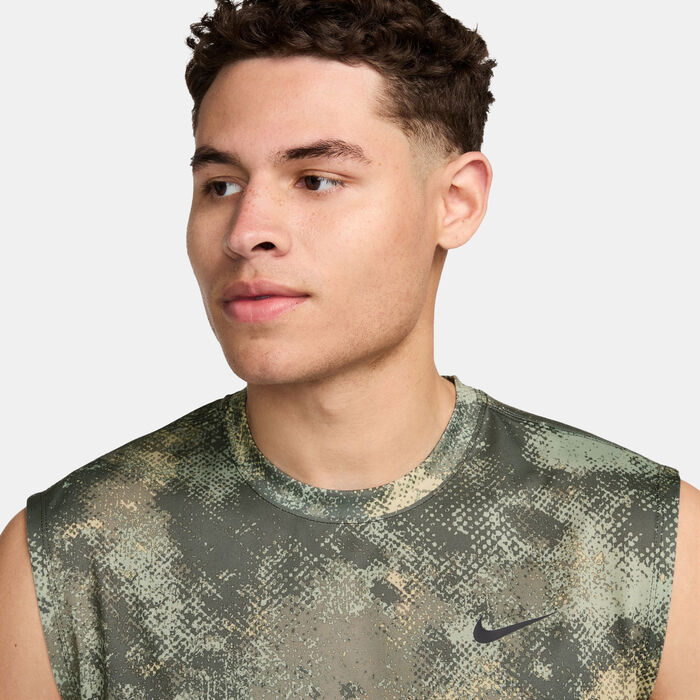 Nike Men's Dri-FIT Sleeveless Training T-Shirt Green image number 2