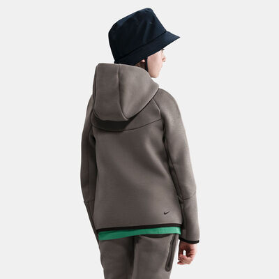 Nike Kids' Sportswear Tech Fleece Full-Zip Hoodie Brown