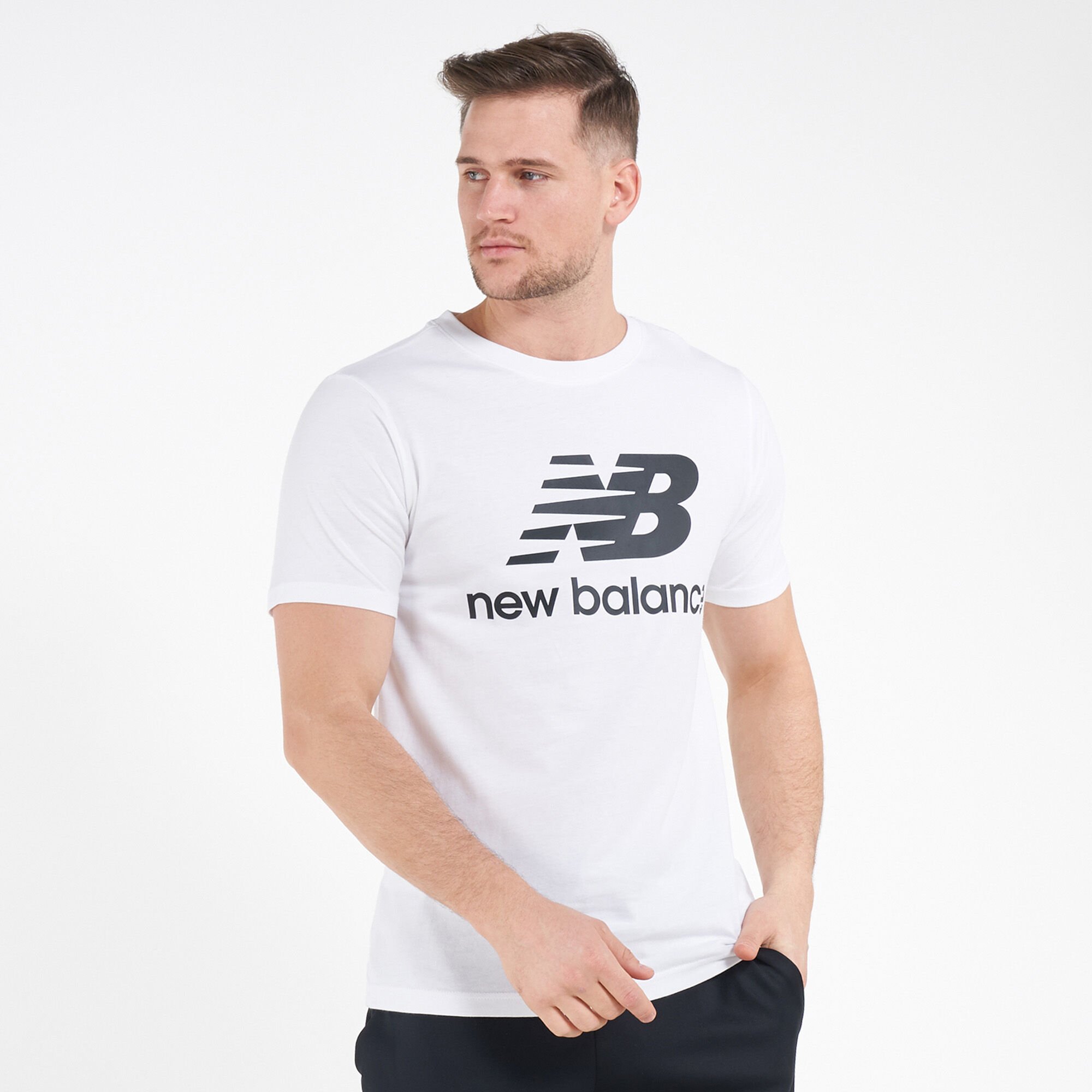 Buy New Balance Men's Essentials Stacked Logo T-Shirt in Dubai, UAE | SSS