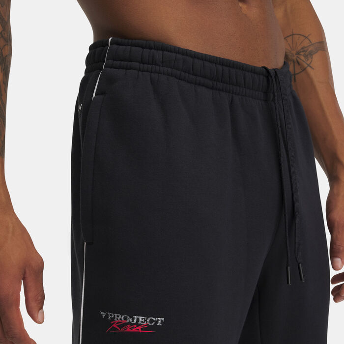 Under Armour Men's Project Rock Icon Fleece Training Joggers Black image number 3