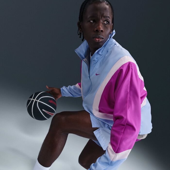 Nike Men's Icon Woven Basketball Jacket Blue image number 2