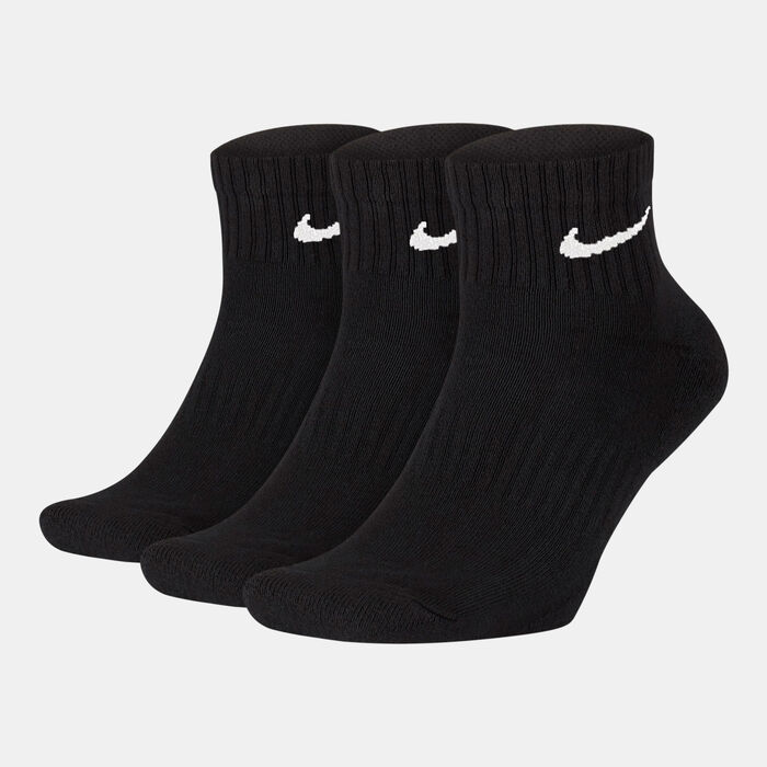 Nike Everyday Cushion Ankle Socks (3 Pairs) Black image number 0
