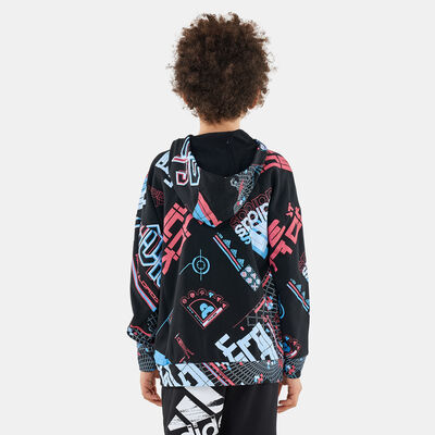 adidas Kids' ARKD3 Relaxed Graphic Full-Zip Hoodie Multi