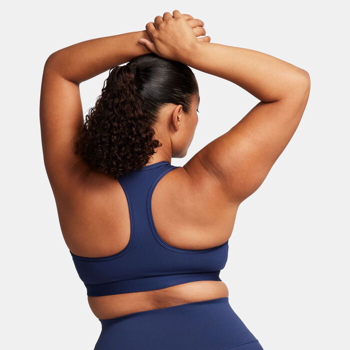 Nike Women's Swoosh Medium Support Training Sports Bra Blue image number 1