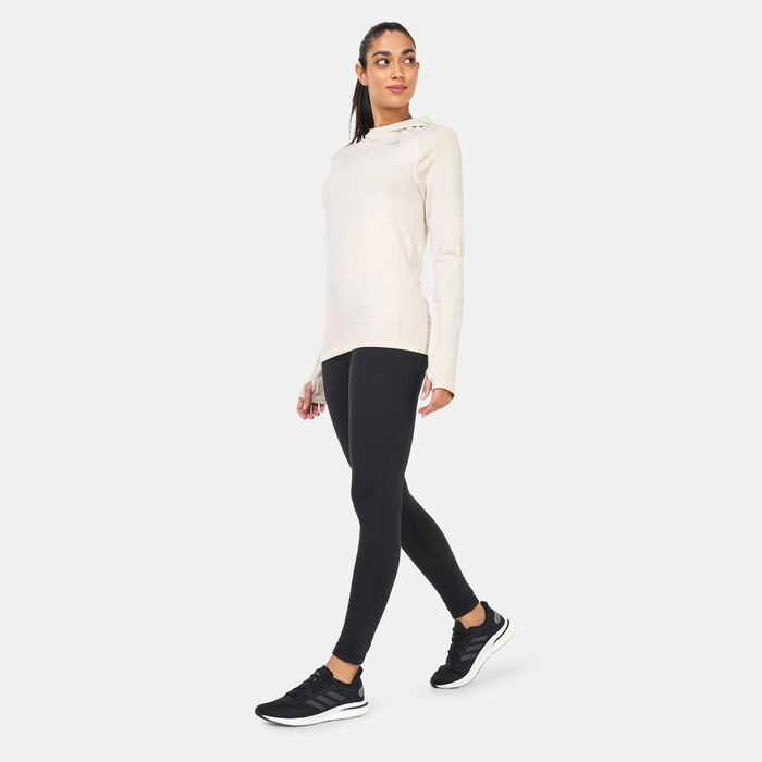 adidas Women's X-City Running Knit Long Sleeve Sweatshirt Grey image number 2