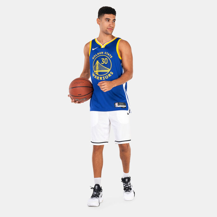 Nike Men’s Golden State Warriors Dri-FIT NBA Icon Edition Swingman Jersey - 2022/23 Blue image number 2