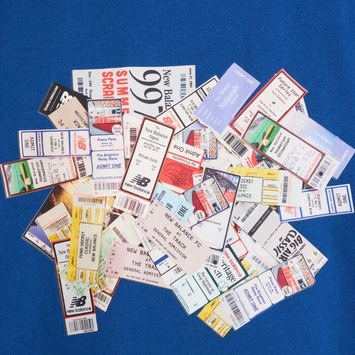 New Balance Men's Athletics Ticket T-Shirt Blue image number 4