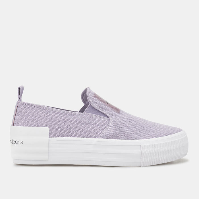 Calvin Klein Women's Bold Vulcanised Flatfrom Slip On Shoe Purple image number 0